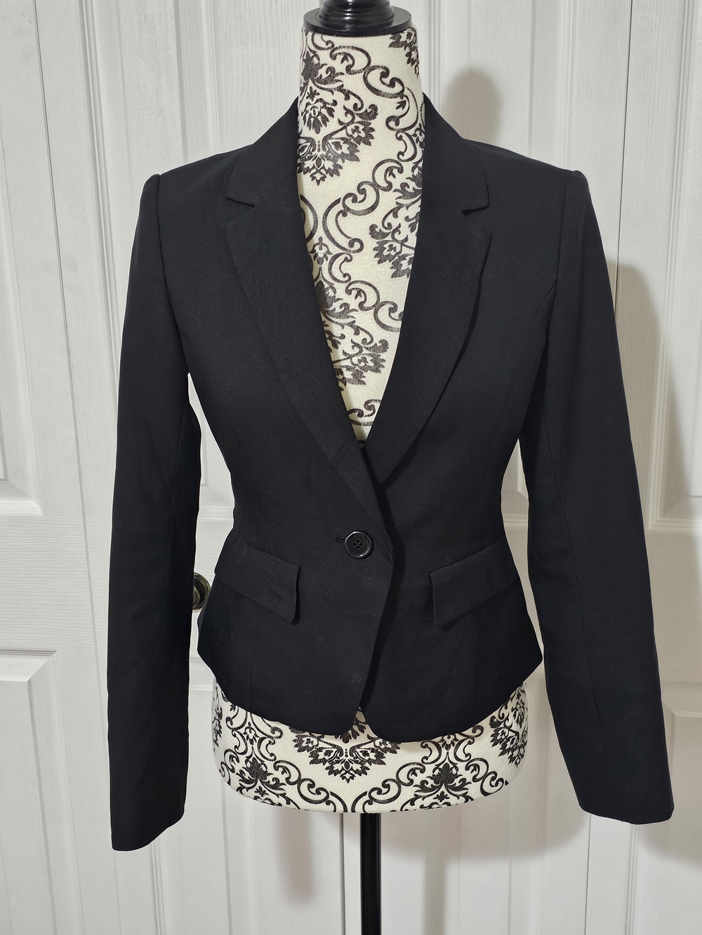 Silent Majority Black Single Button Structured Hourglass Blazer Jacket Small S